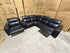 Arlo 6 Piece Modular Lounge dual motor recliners in black