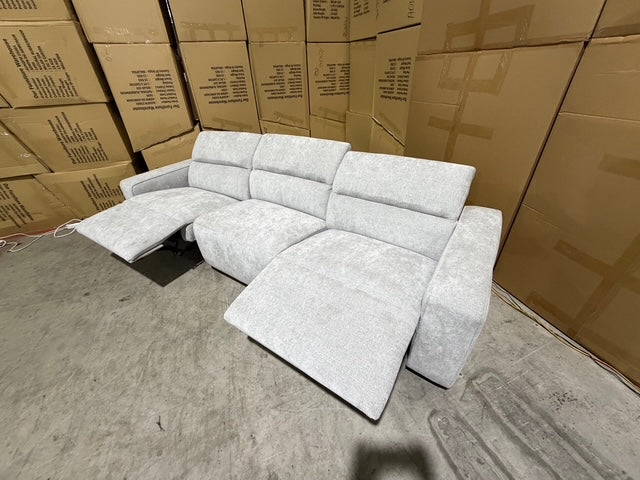 Watford oversize 3 seater with electric recliners Light Grey
