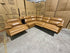 Modena Modular Lounge with 3x Electric recliners Tan leather match