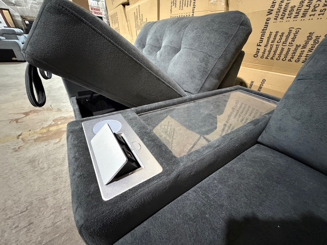 Woofer 6pce Modular lounge with dog/cat seat in Grey