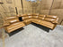 Modena Modular Lounge with 3x Electric recliners Tan leather match