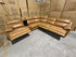 Modena Modular Lounge with 3x Electric recliners Tan leather match