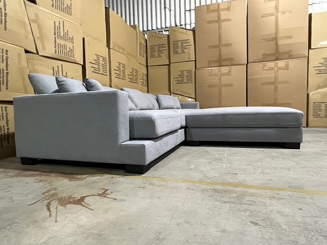 Prince 4 Seater Lounge & Ottoman Fifty Shades Colour