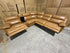 Modena Modular Lounge with 3x Electric recliners Tan leather match