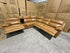 Modena Modular Lounge with 3x Electric recliners Tan leather match