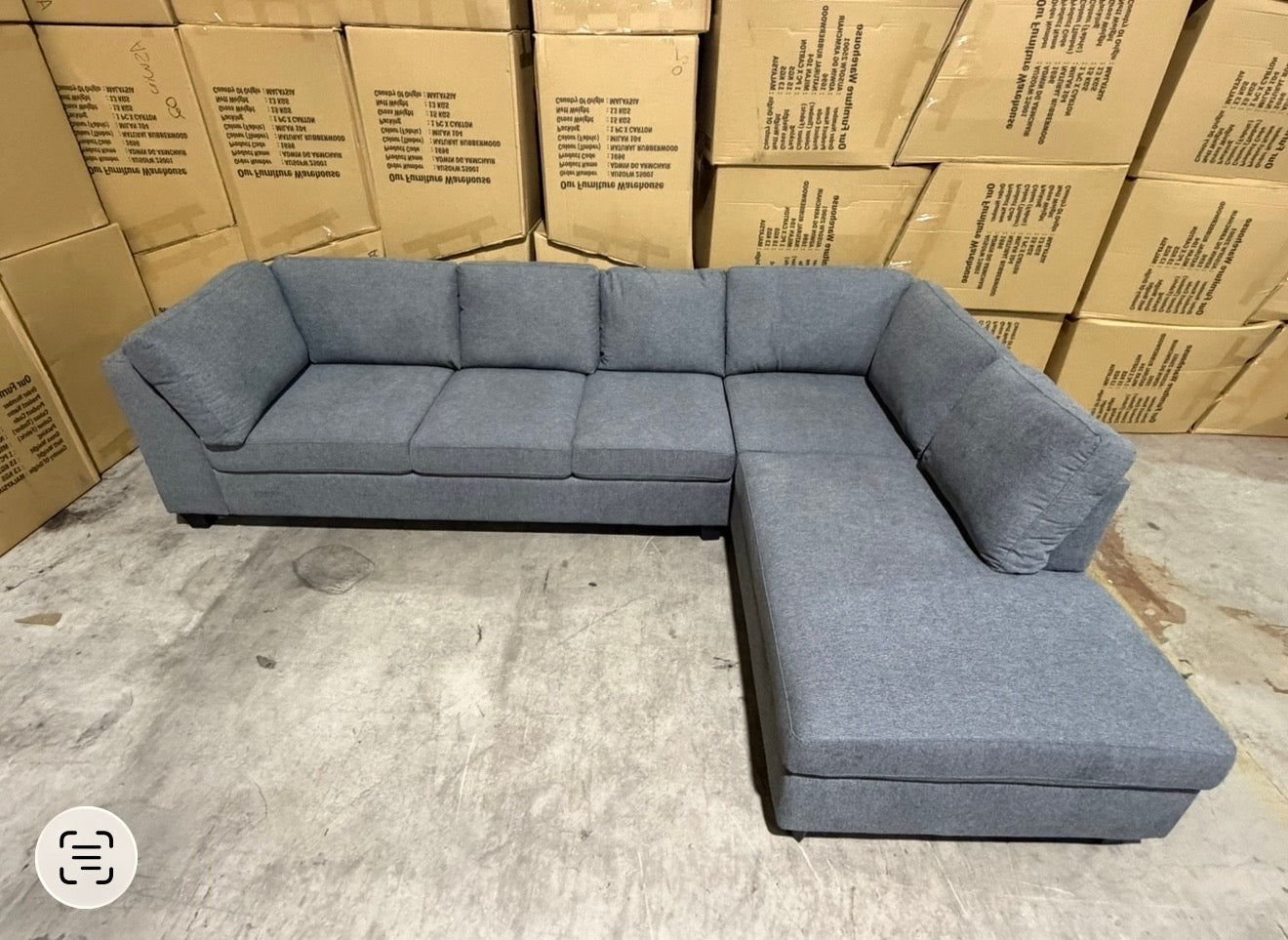 Marlow RHF chaise lounge Dark Grey