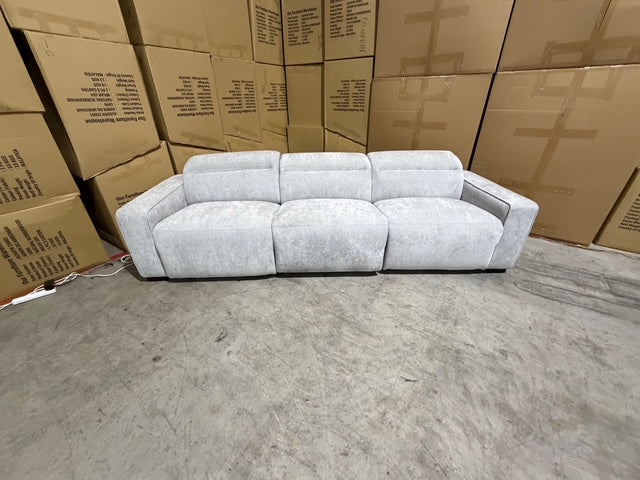 Watford oversize 3 seater with electric recliners Light Grey