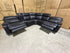 Nikki 6 PCE modular lounge with 2x inbuilt electric recliners in Black