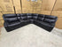 Nikki 6 PCE modular lounge with 2x inbuilt electric recliners in Black