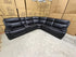 Nikki 6 PCE modular lounge with 2x inbuilt electric recliners in Black