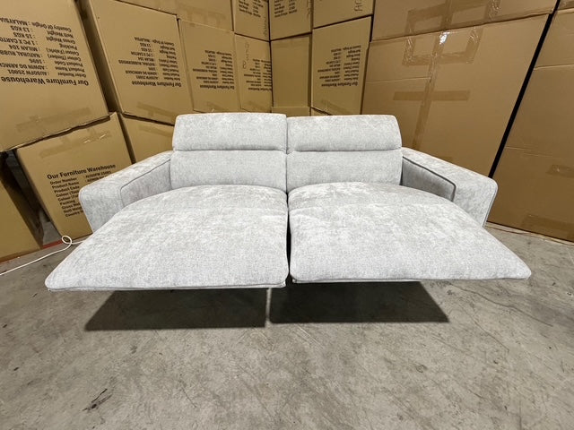 Watford 2 seater with electric recliners Light Grey