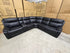 Nikki 6 PCE modular lounge with 2x inbuilt electric recliners in Black