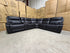 Nikki 6 PCE modular lounge with 2x inbuilt electric recliners in Black