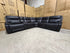 Nikki 6 PCE modular lounge with 2x inbuilt electric recliners in Black