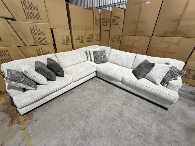 Cyprus 3pce Corner Lounge Inc 10 Scatter Cushions