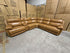 Modena Modular Lounge with 3x Electric recliners Tan leather match