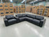 Arlo 6 Piece Modular Lounge dual motor recliners in black