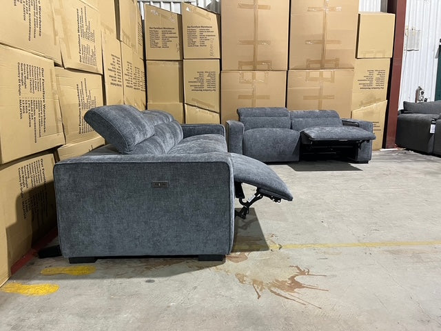 Watford 3 + 2 Electric Recliners in Dark Grey