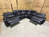 Nikki 6 PCE modular lounge with 2x inbuilt electric recliners in Black