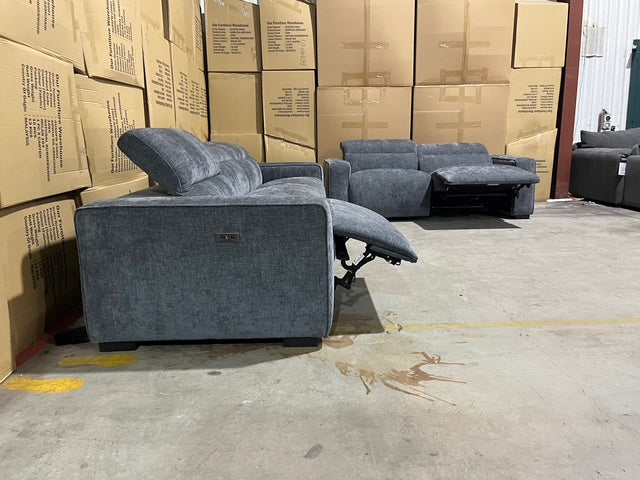 Watford 3 + 2 Electric Recliners in Dark Grey