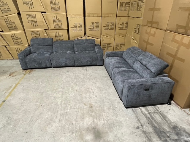Watford 3 + 2 Electric Recliners in Dark Grey