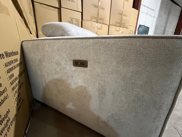 Watford oversize 3 seater with electric recliners Light Grey