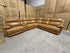 Modena Modular Lounge with 3x Electric recliners Tan leather match