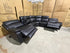 Nikki 6 PCE modular lounge with 2x inbuilt electric recliners in Black