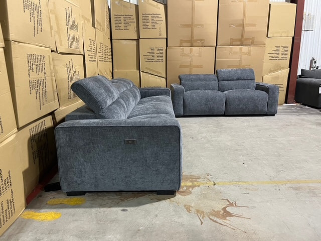 Watford 3 + 2 Electric Recliners in Dark Grey