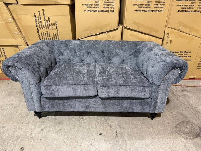Jester 2 seater sofa (f)(g) 25117 in Super Glamour #17a(fx-55) licorice