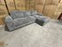 Willow RHF chaise lounge in grey Super Cord
