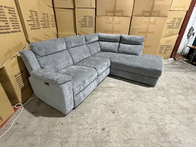 Sloane RHF chaise lounge with power recliner Licorice