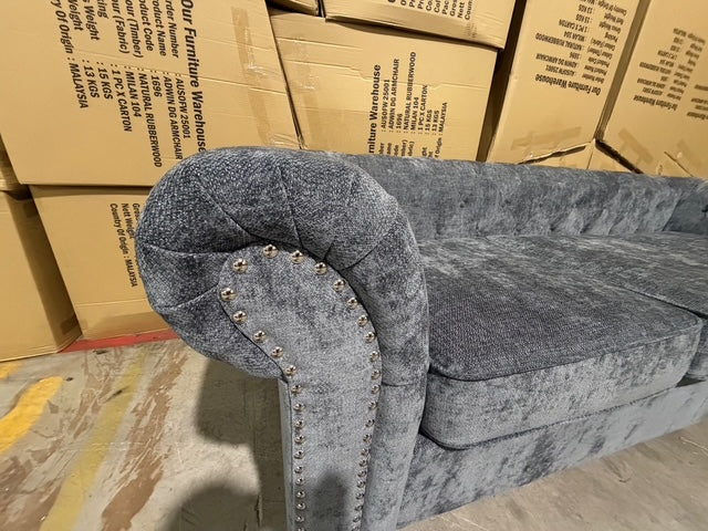 Jester 2 seater sofa (f)(g) 25117 in Super Glamour #17a(fx-55) licorice