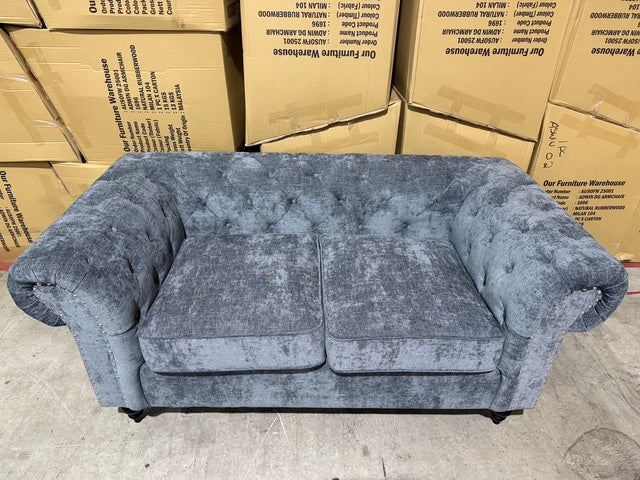 Jester 2 seater sofa (f)(g) 25117 in Super Glamour #17a(fx-55) licorice
