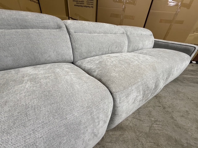 Watford oversize 3 seater with electric recliners Light Grey