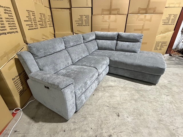 Sloane RHF chaise lounge with power recliner Licorice