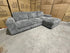 Willow RHF chaise lounge in grey Super Cord