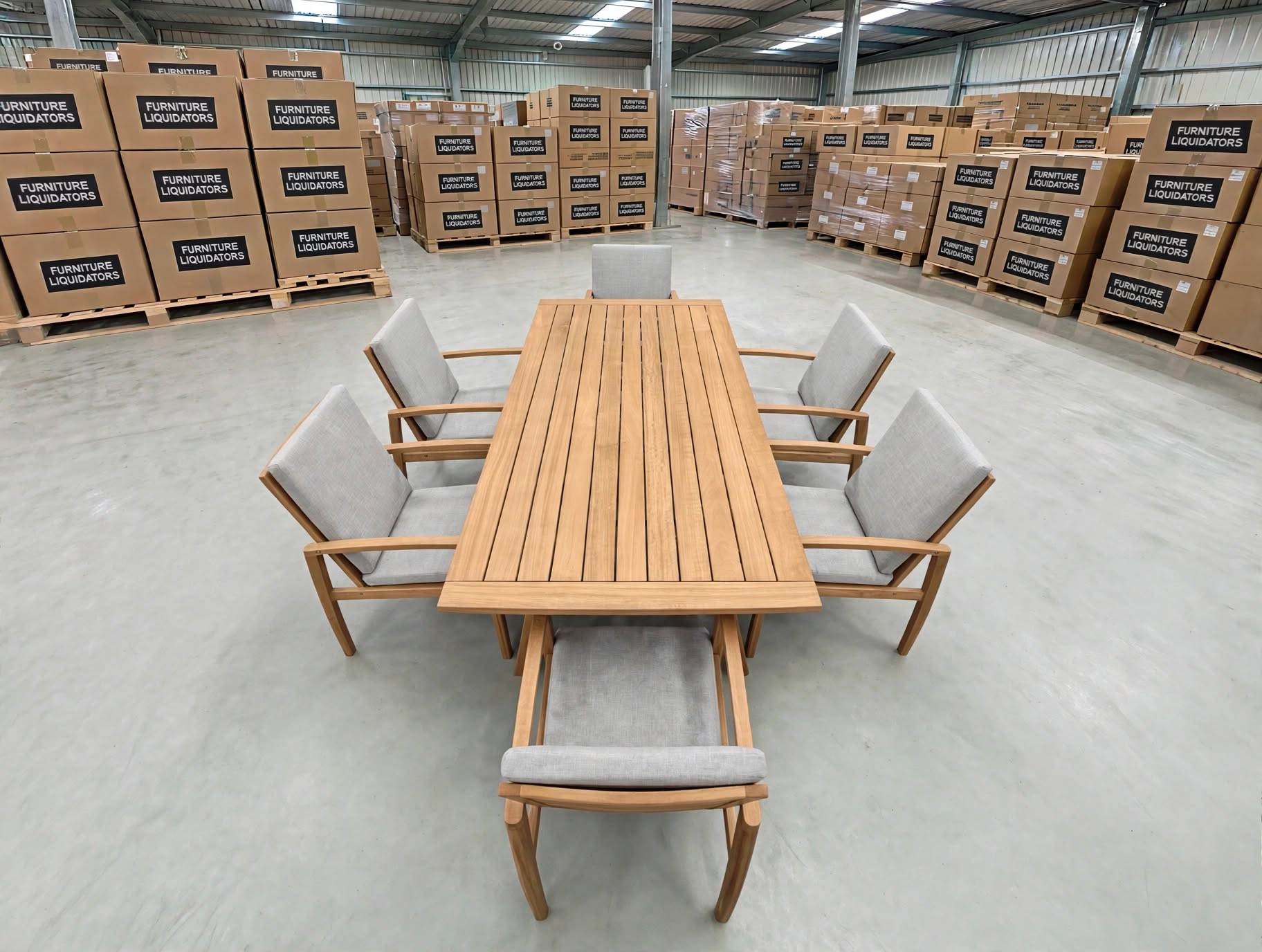 Sawyer 7 PCE Outdoor Setting 2100 table 6 X Chairs