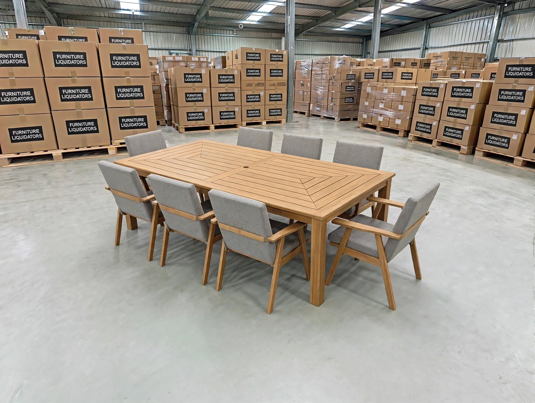 Sawyer 9pce Outdoor Setting 2400 table 8 X Chairs
