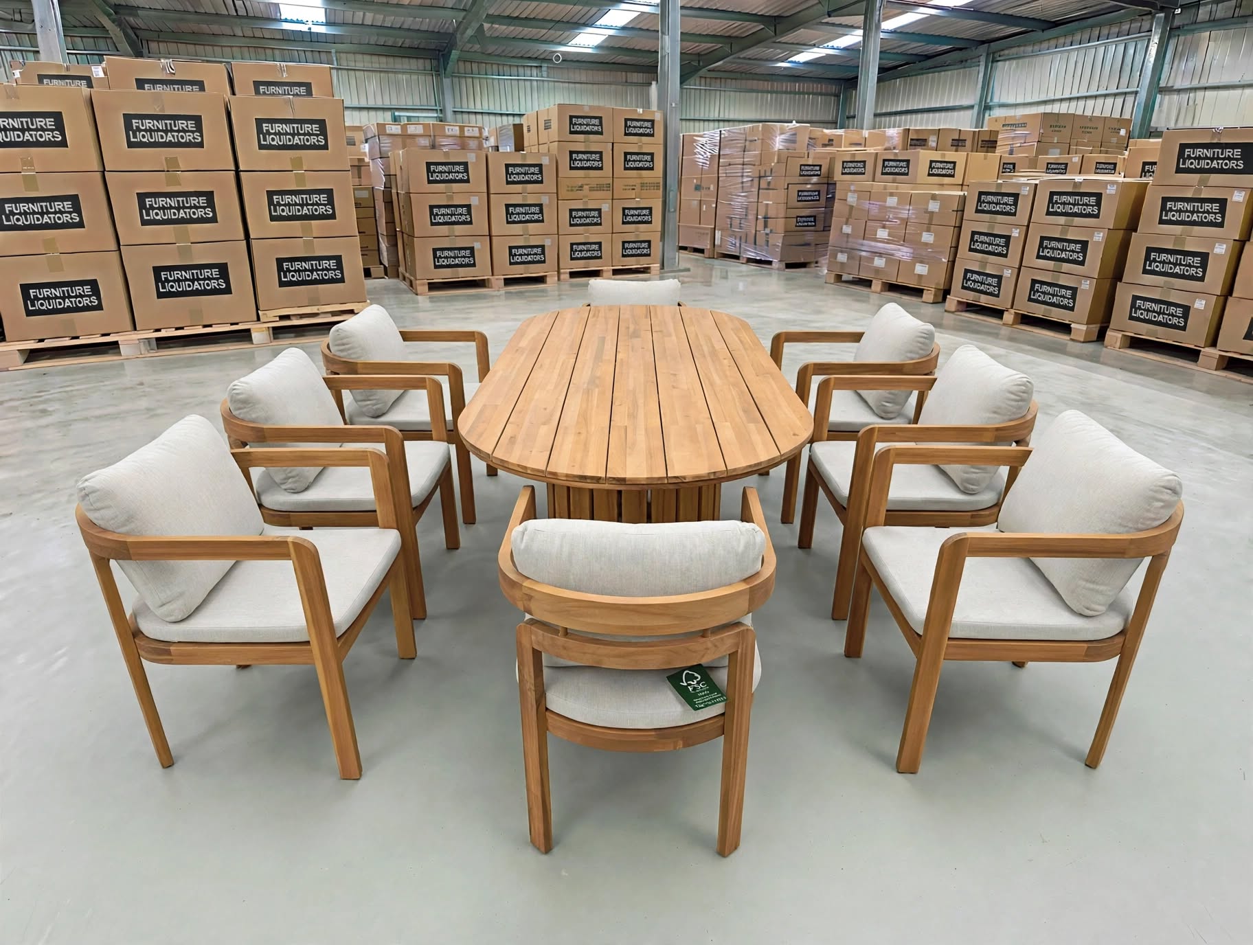 Volare 9pce Outdoor Setting 2300 Table 8 X Chairs