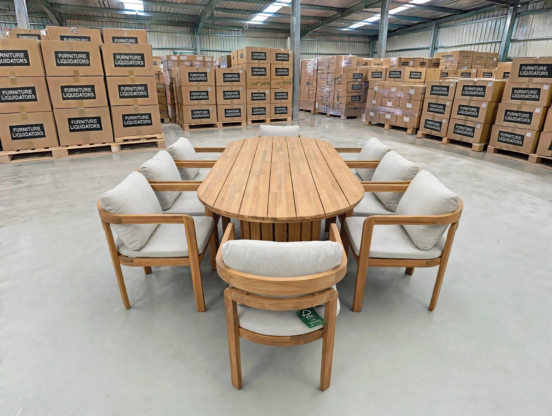 Volare 9pce Outdoor Setting 2300 Table 8 X Chairs