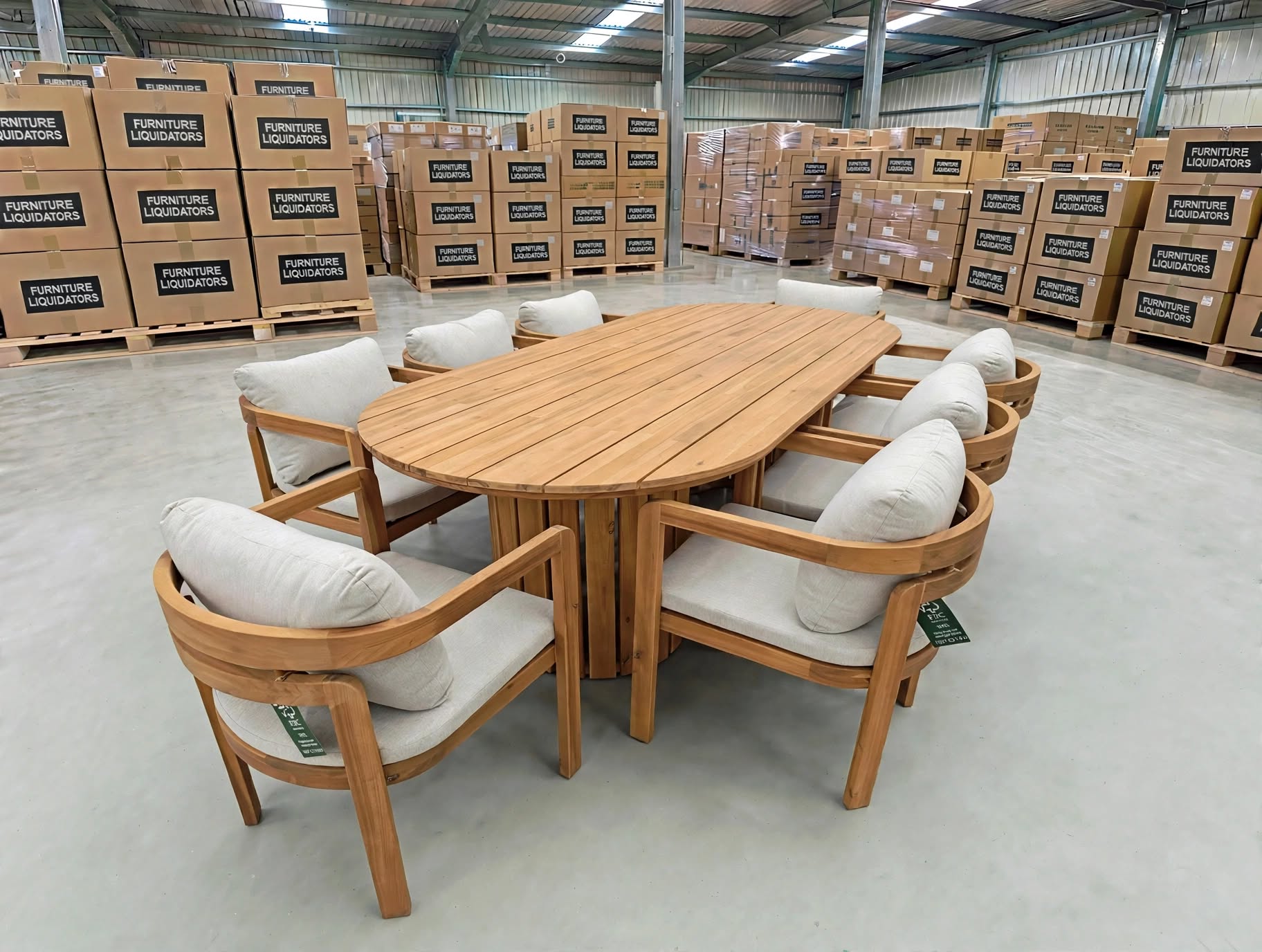 Volare 9pce Outdoor Setting 2300 Table 8 X Chairs