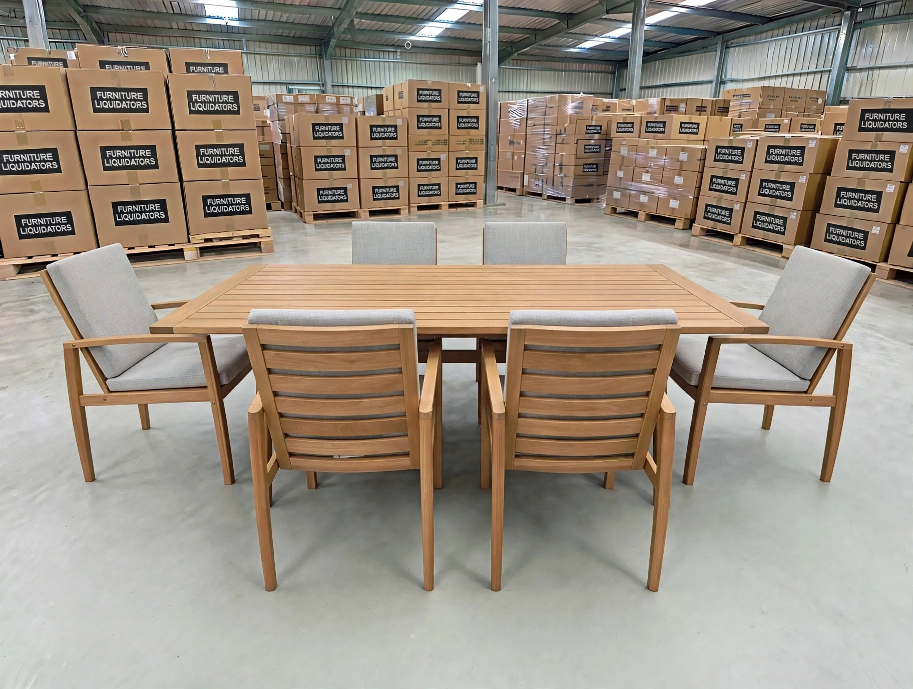 Sawyer 7 PCE Outdoor Setting 2100 table 6 X Chairs