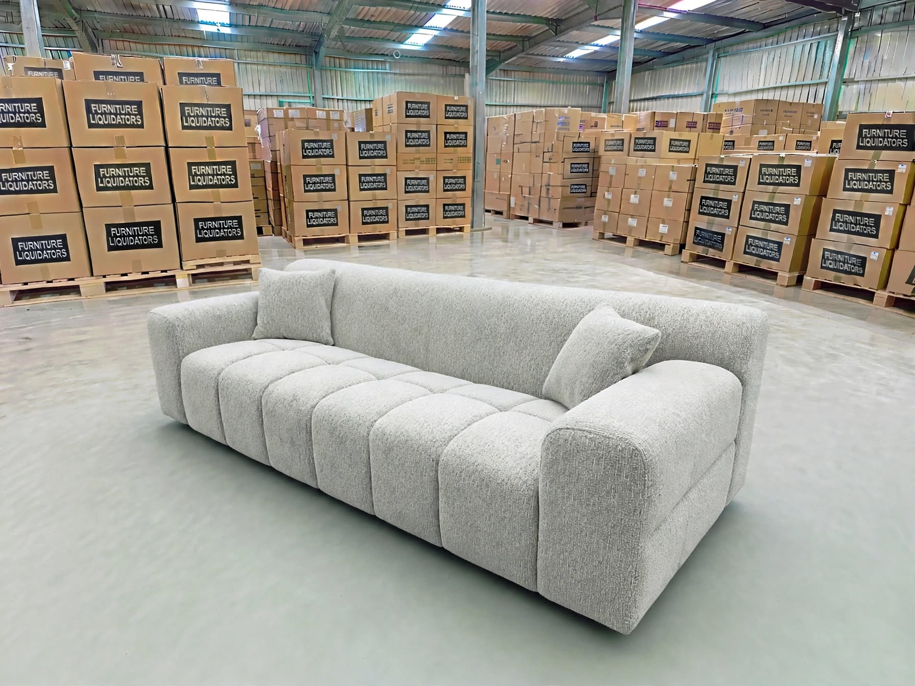 Bobbi 3 Seater Sofa In Natural