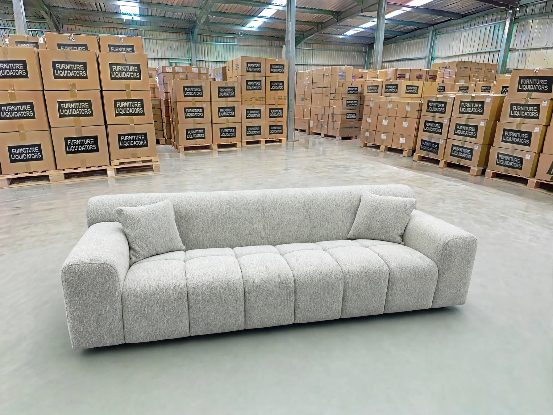 Bobbi 3 Seater Sofa In Natural