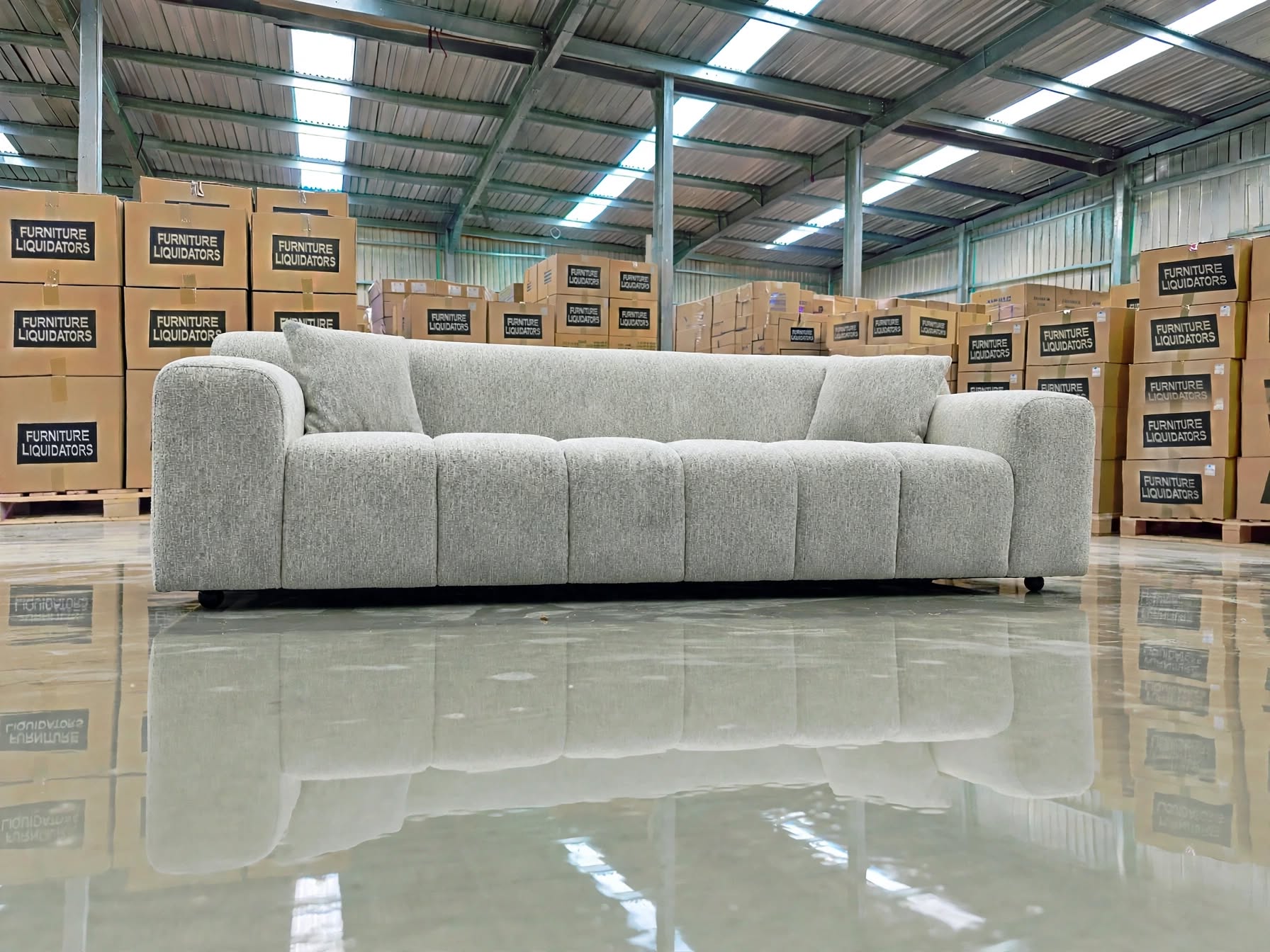 Bobbi 3 Seater Sofa In Natural