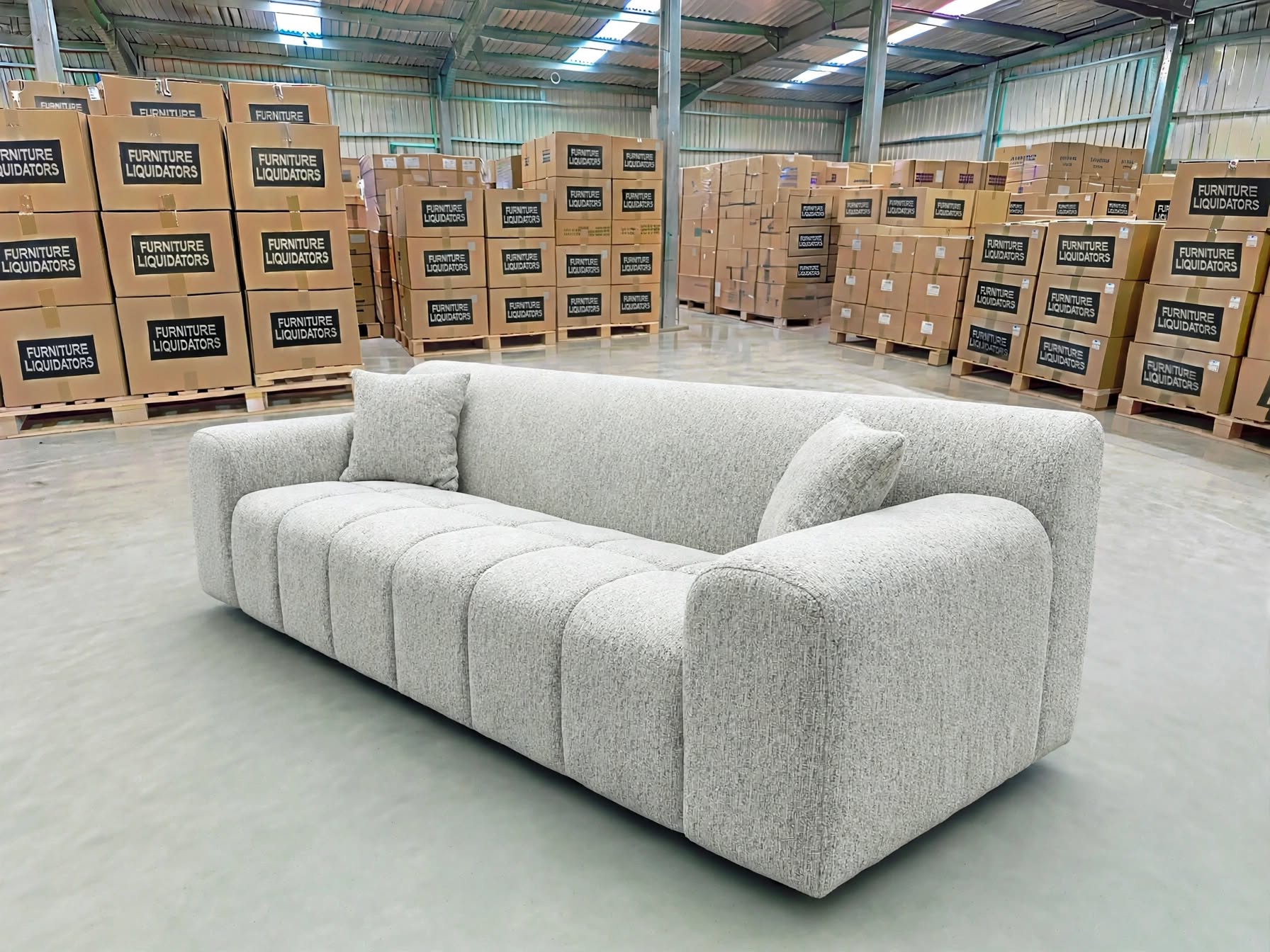 Bobbi 3 Seater Sofa In Grey