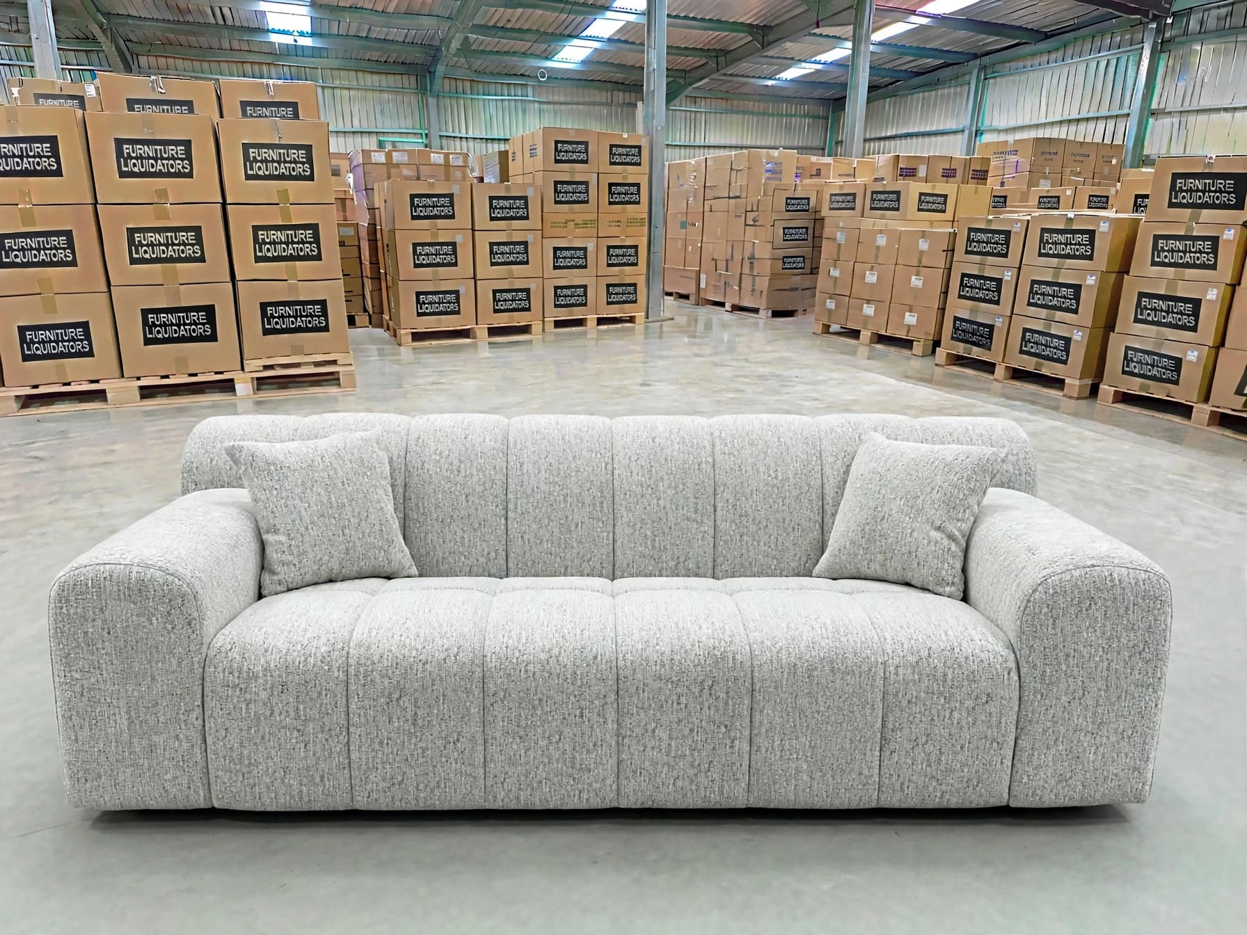 Bobbi 3 Seater Sofa In Grey