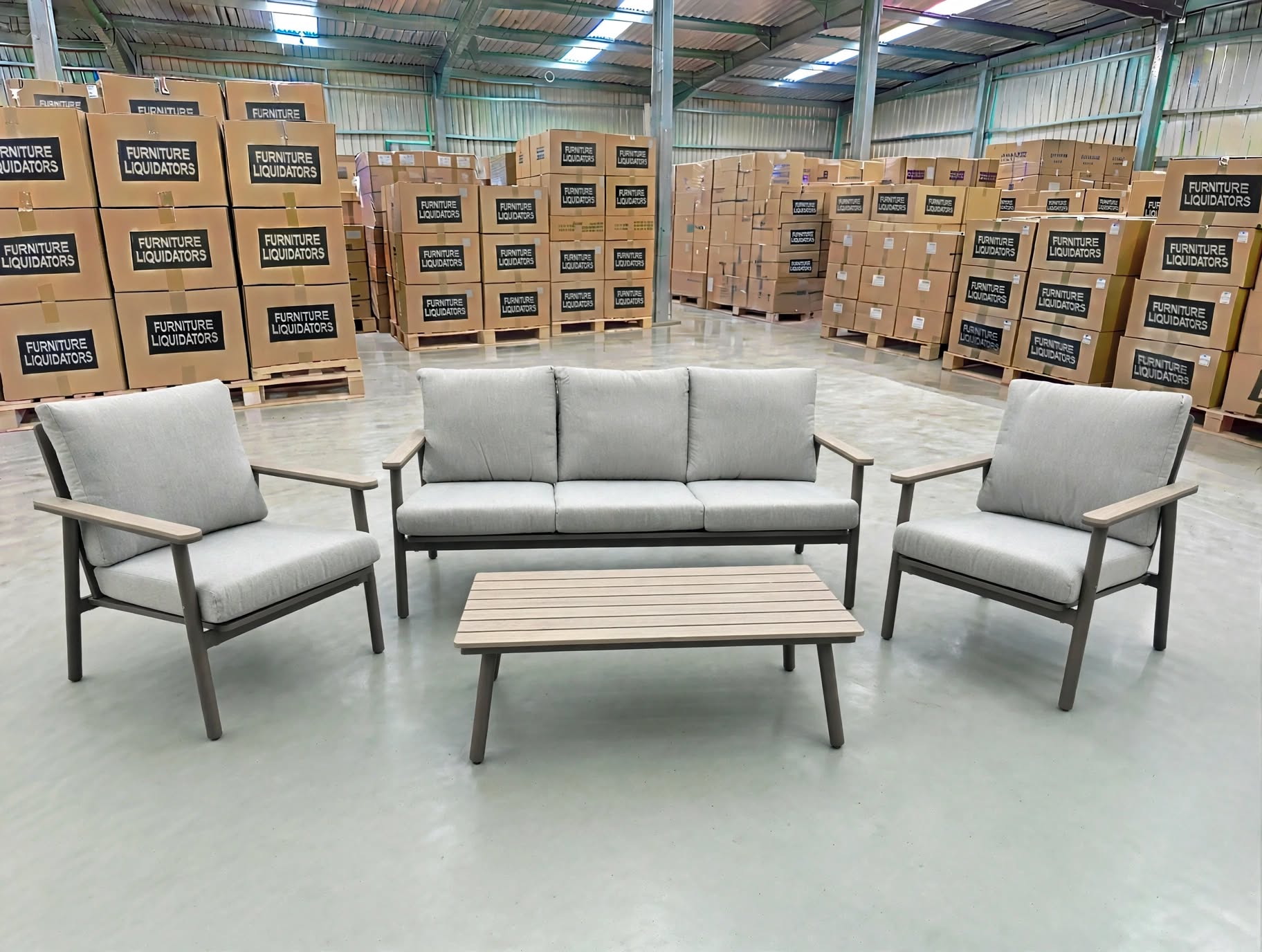 Sebastian 4pce Outdoor Lounge Inc Coffee Table