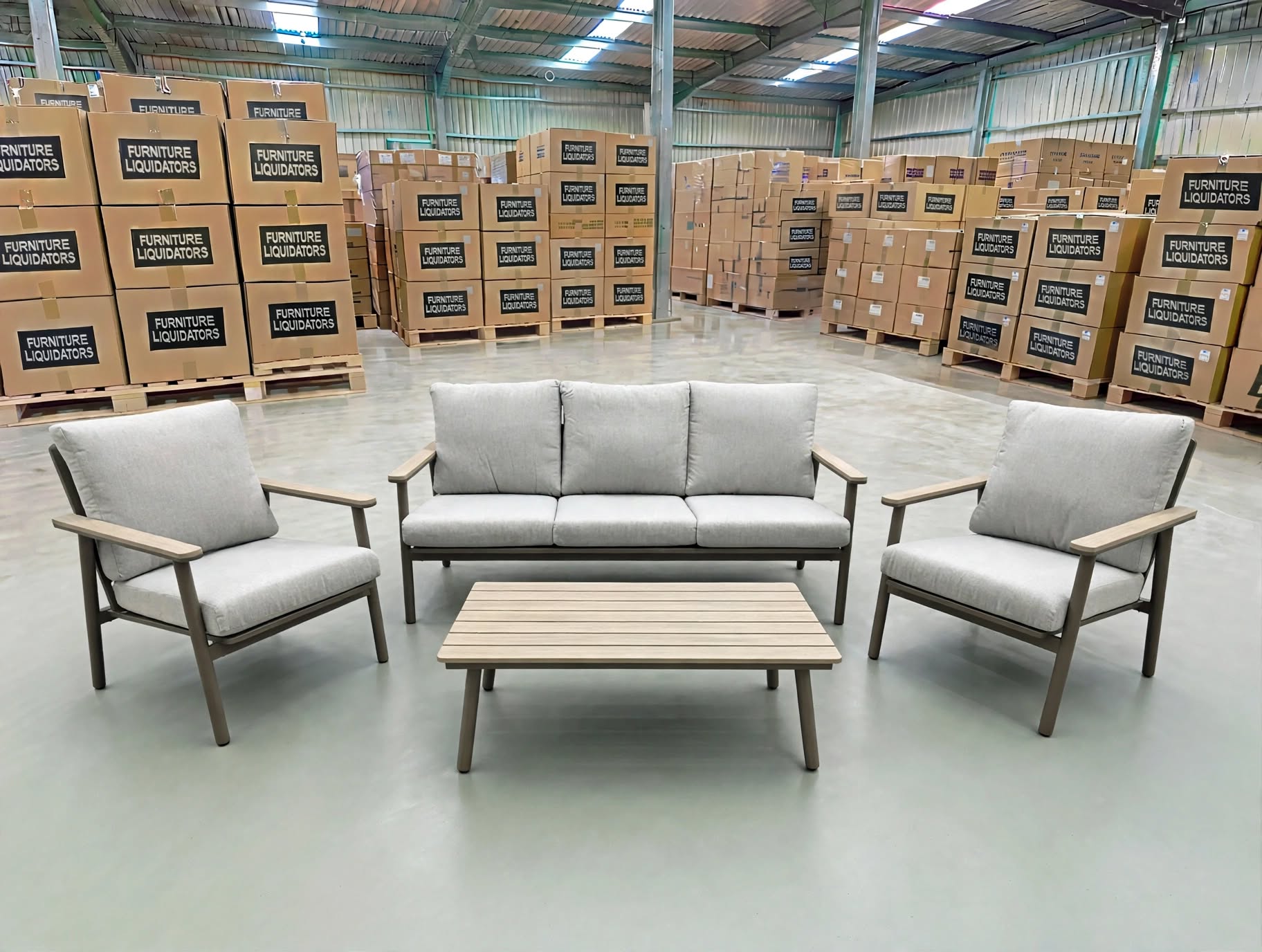 Sebastian 4pce Outdoor Lounge Inc Coffee Table